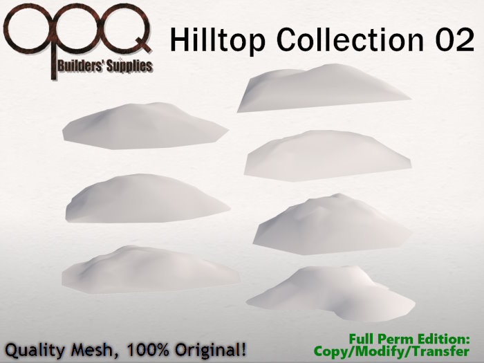 Second Life Marketplace - 7 Mesh Mounds - OPQ Hilltop Collection 02