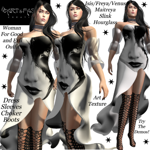 ART & FASHION - WOMAN FOR GOOD AND EVIL OUTFIT