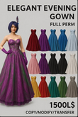 Elegant Evening Gown – Full Perm Female Dress for Second Life