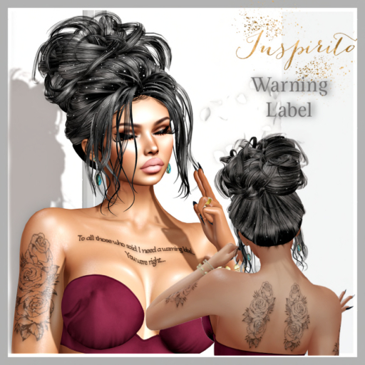 Inspirito: Warning Label Tattoo ADD!