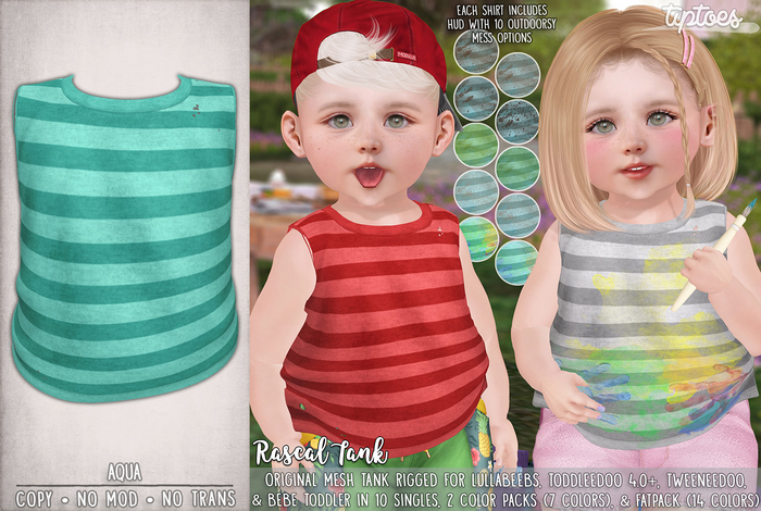 . tiptoes - Rascal Tank - Aqua