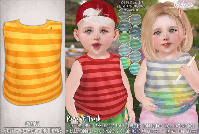 . tiptoes - Rascal Tank - Orange