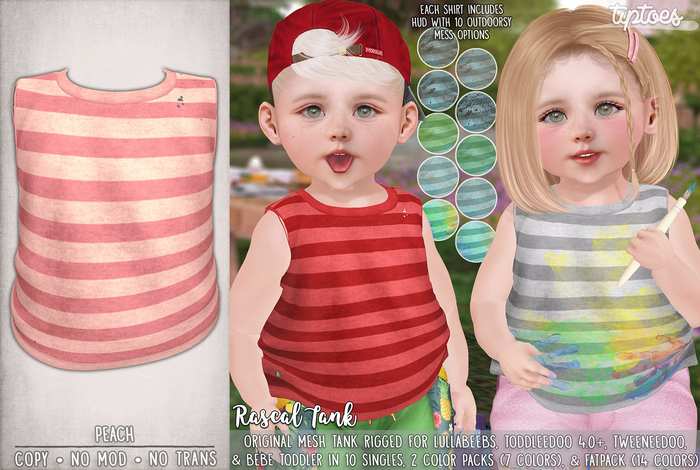 . tiptoes - Rascal Tank - Peach