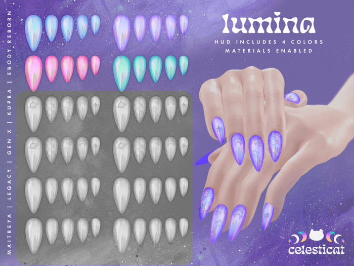 [Celesticat] Lumina Nails - Solid