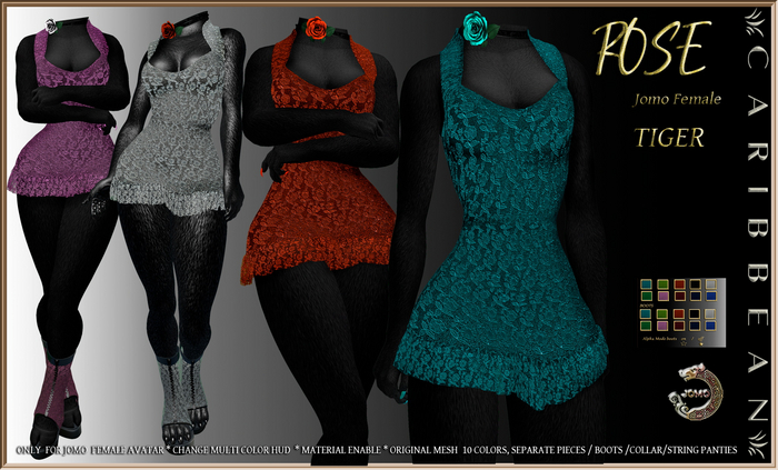 [CARIBBEAN]  JOMO FURRY ROSE  TIGER FEMALE 