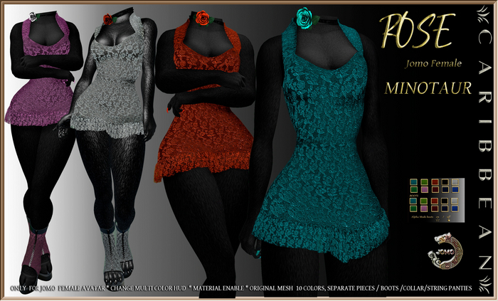 [CARIBBEAN]  JOMO FURRY ROSE  MINOTAUR FEMALE 