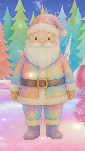 Santa Claus Paper Rainbow
