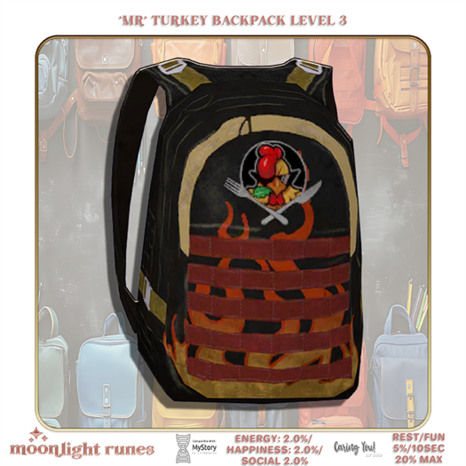 *MR* Turkey Backpack Lvl 3 Add