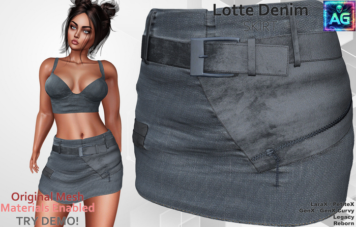 Lotte Skirt Denim Set 1