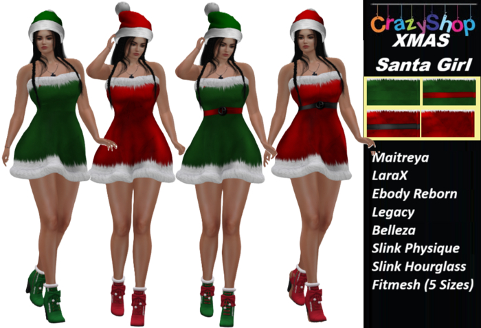 Crazy XMAS Santa Girl