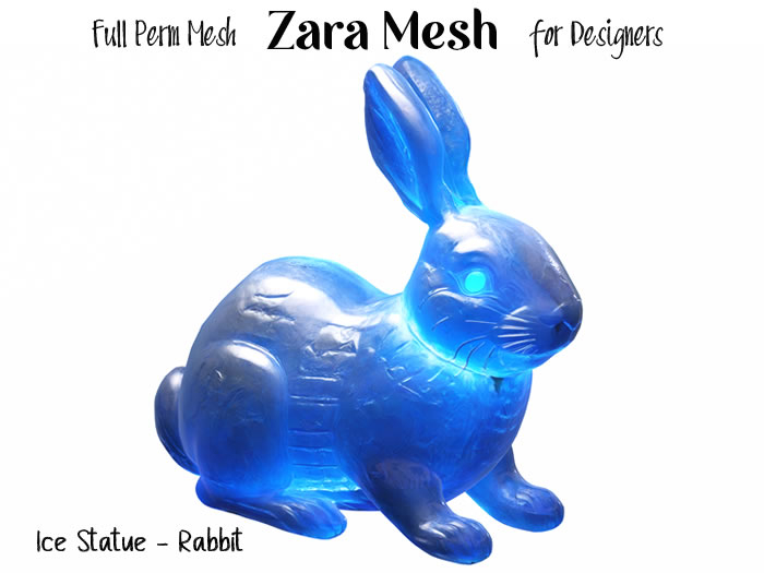 ZM PBR Ice Statue - Rabbit FULL PERM MESH