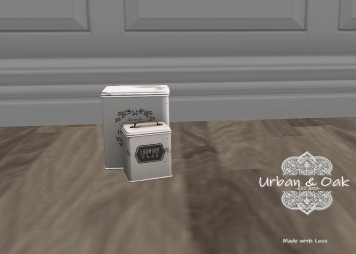 {U&O} Laundry Tins