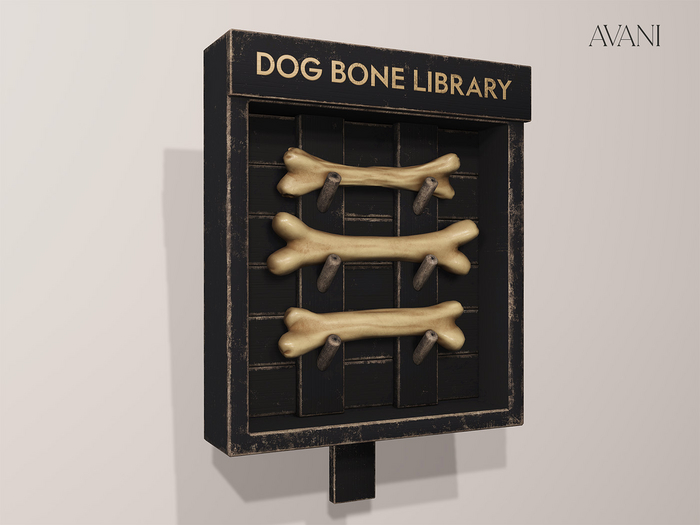Avani Fido Collection Dog Bone Library, Dark