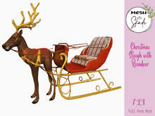 MBS - Christmas Sleigh with Reindeer Full Perm mesh
