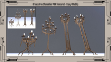 Ornate Iron Chandelier PBR Textured - Copy/Modify