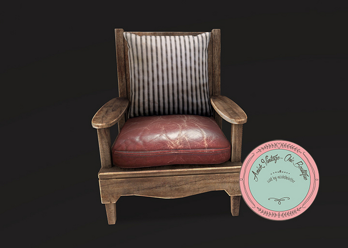ionic : Outdoor Chair (Red & Stripes))