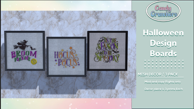 Candy Crunchers - Halloween Design Boards - 3pK (unpack)