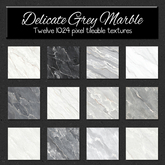 *Wallflowers* Delicate Grey Marble