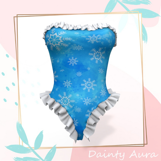 Christmas Snow Ruffle Girl Swimwear