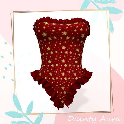 Christmas Star Ruffle Girl Swimwear