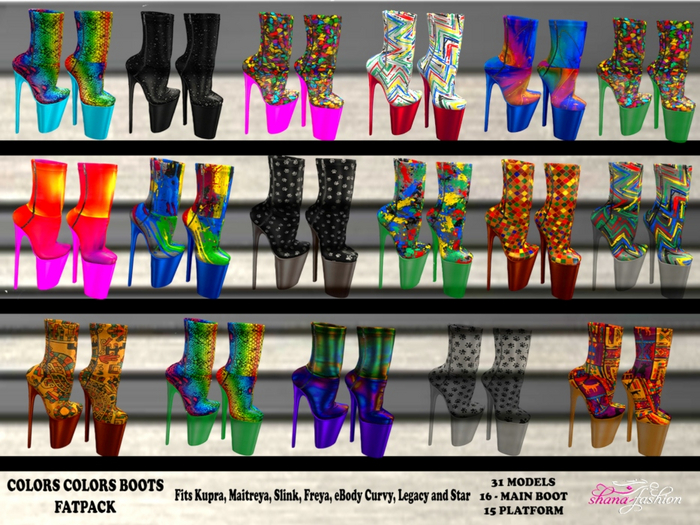 Colors Colors Super-High Boots FATPACK