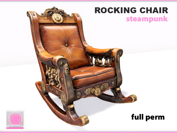Steampunk Rocking Chair – Full Perm Victorian Industrial Decor