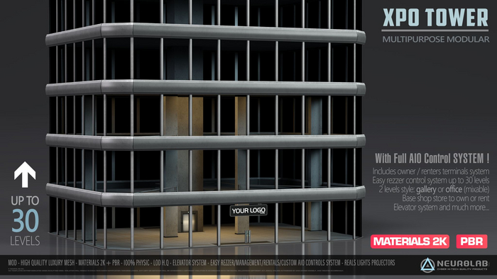 SKYSCRAPER XPO (Store/Gallery +Full AIO System + PBR) [Neurolab Inc.]