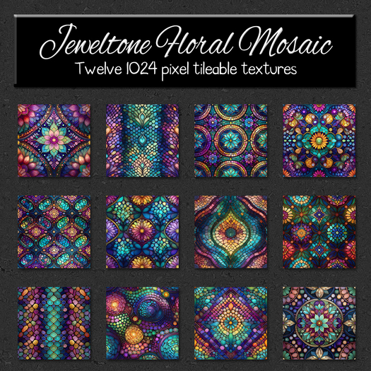 *Wallflowers* Jeweltone Floral Mosaic