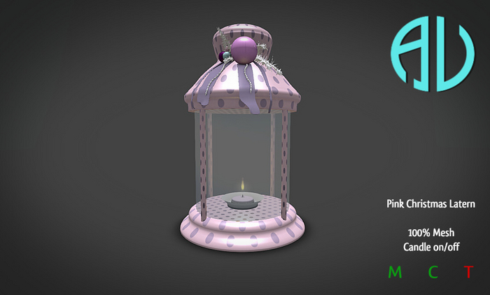 AV - Pink Christmas Lantern