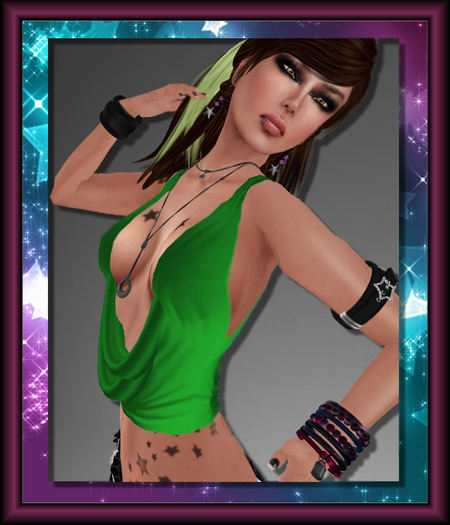 *Skyye* Waterfall Top - Green - BOX