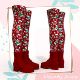 Christmas Socks Flat Boots