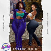 [GLAM GEAR] ~ FALL LUV JACKET& PANTS MEDIUM BLUE UNPACKER