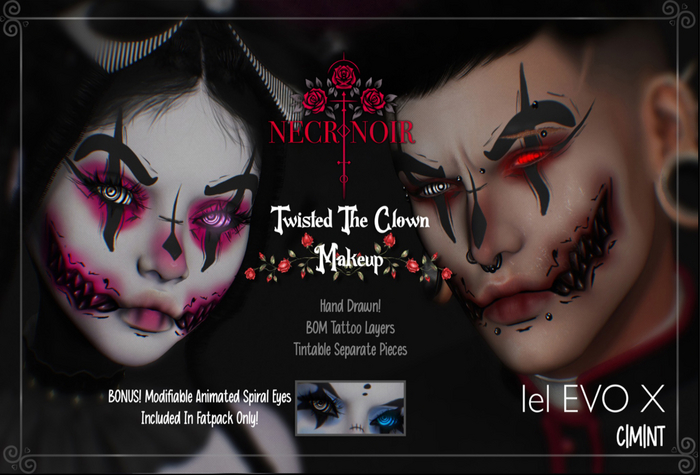{NecroNoir} Twisted The Clown Makeup