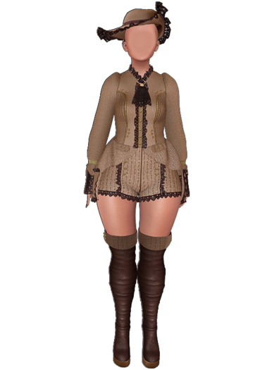 [FAME] Set - Milady / Beige - Chocolate