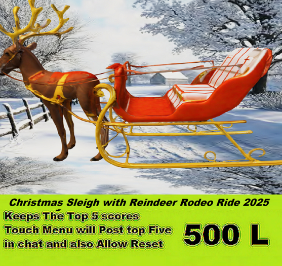 Christmas Sleigh with Reindeer Rodeo Ride 2025