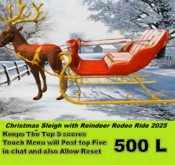Christmas Sleigh with Reindeer Rodeo Ride 2025