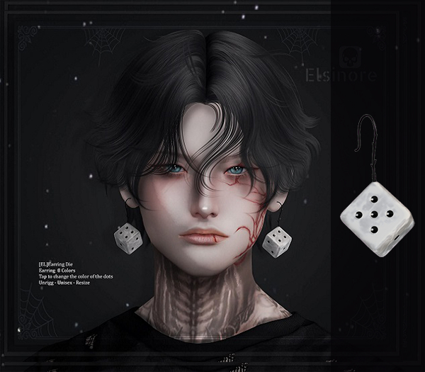 [EL]Earring Die White