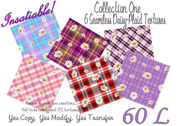 Insatiable! Daisy Plaids - Collection #1