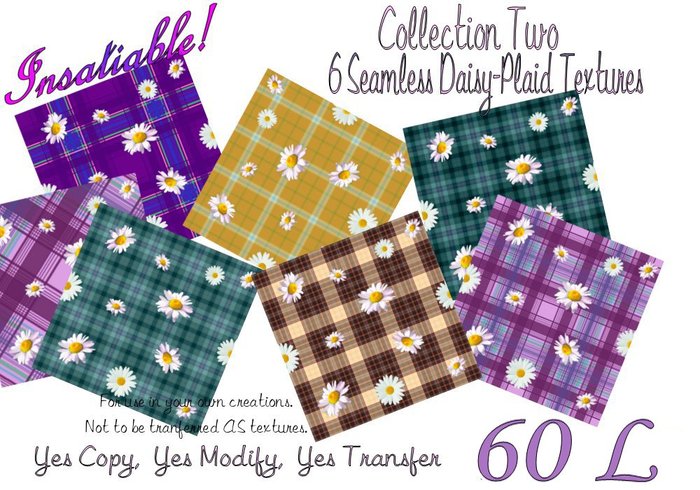 Insatiable! Daisy Plaids - Collection #2