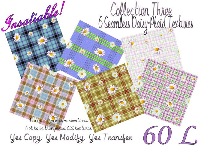 Insatiable! Daisy Plaids - Collection #3