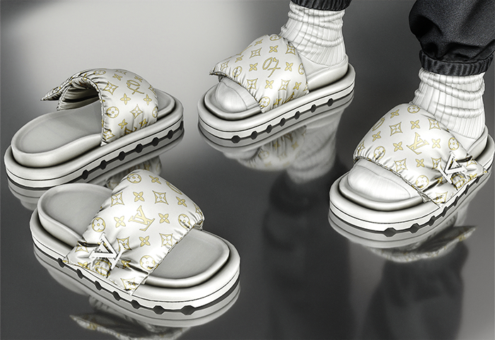 Cuzy Slippers Silver