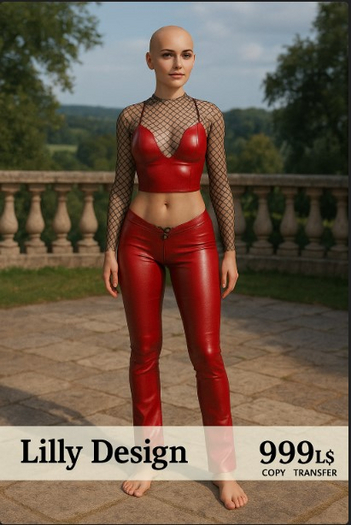 Lilly Design – Latex Red (Mesh Outfit)