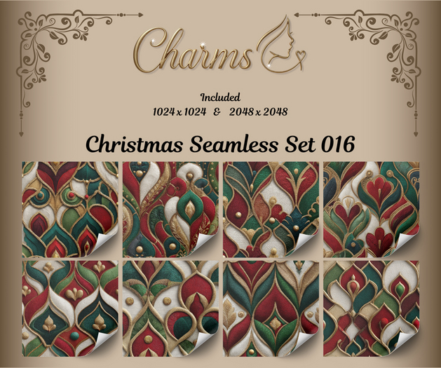 CHARMS - SEAMLESS CHRISTMAS SET 016
