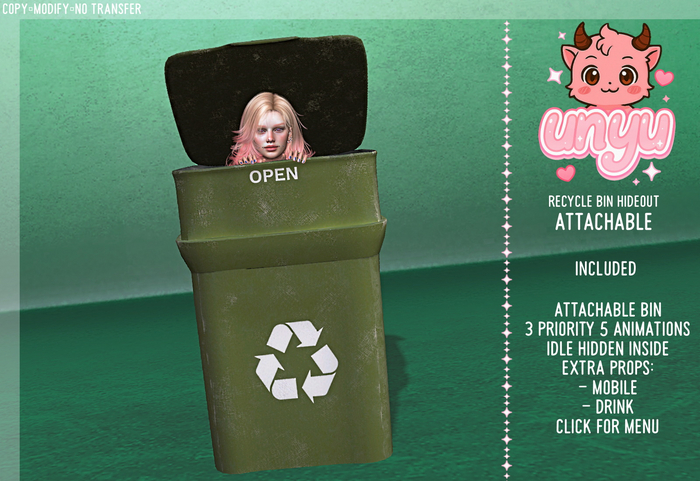 [unyu] *hideout* Recycle Bin Pack