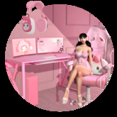 #Loveholic - Pastel Gaming Setup (Pink)