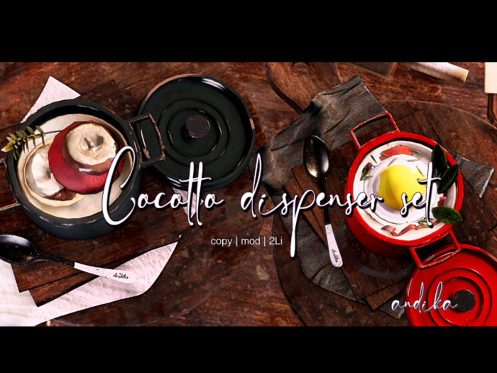 wear//andika cocotto Dispenser Set