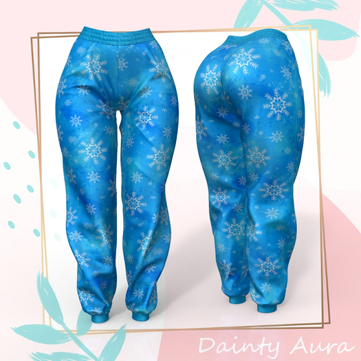 Christmas Snow Elastic Pants
