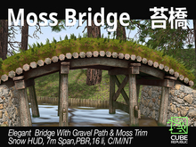  PBR Moss Bridge , Japanese Garden, Snow, Beautiful