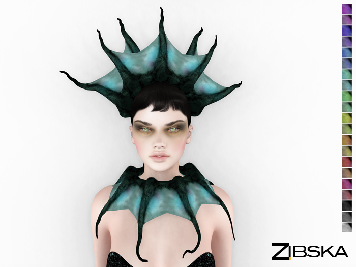 Zibska ~ Vritra Deux color change headpiece & collar