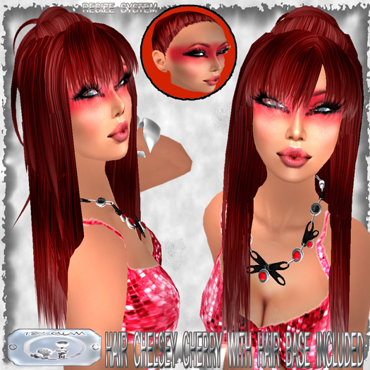 ---> T&S GLaMouR <--- Hair CheLsey Long Straight Cherry and Hair Base